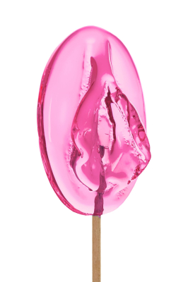 Леденец в форме вагины со вкусом айриш крим - 50 гр.