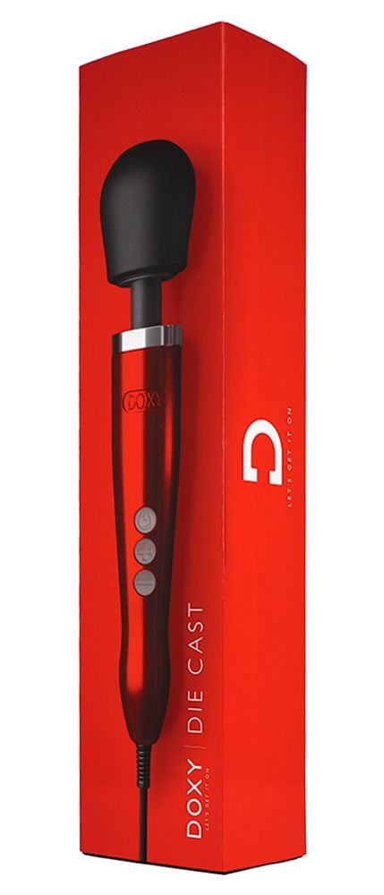 Красный жезловый вибратор Doxy Die Cast Wand Massager