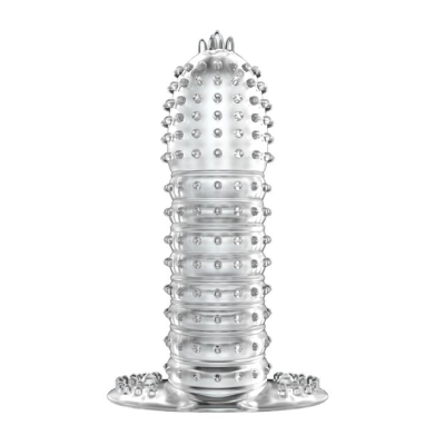 Прозрачная насадка на фаллос с закрытой головкой Penis Sleeve - 13,5 см.