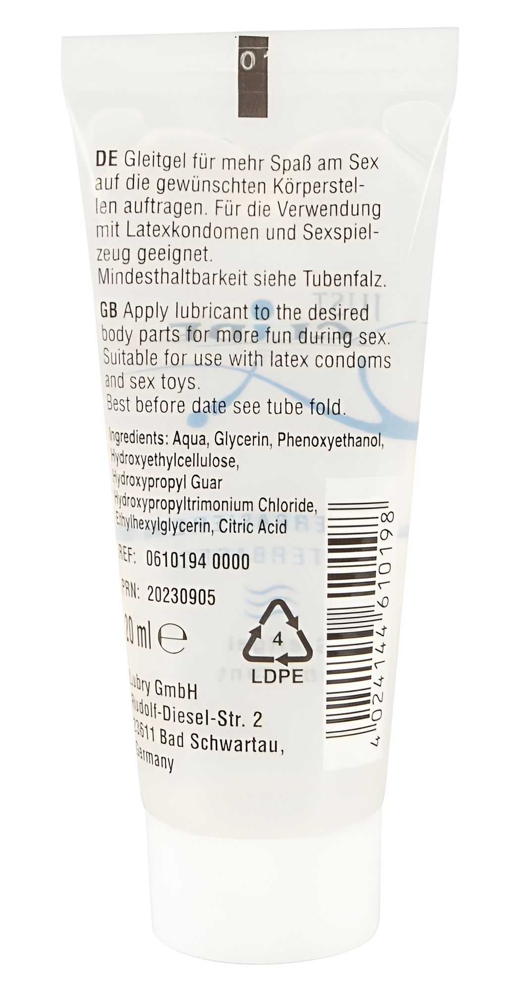 Гель-смазка на водной основе Just Glide - 20 мл.