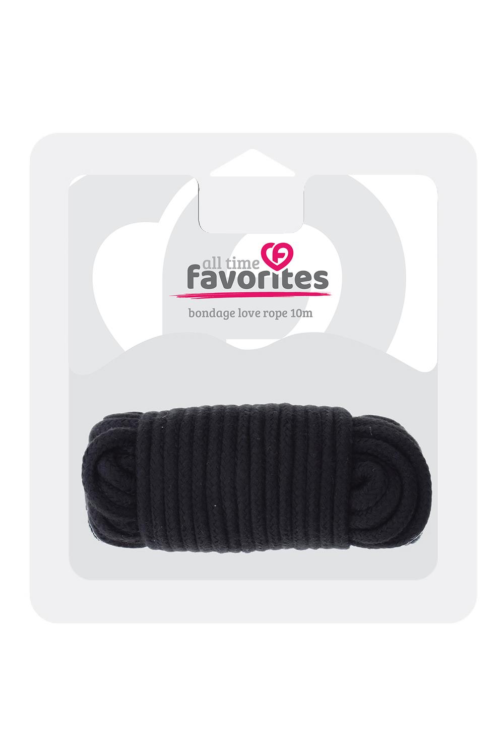 Черная веревка для связывания Love Rope - 10 м.