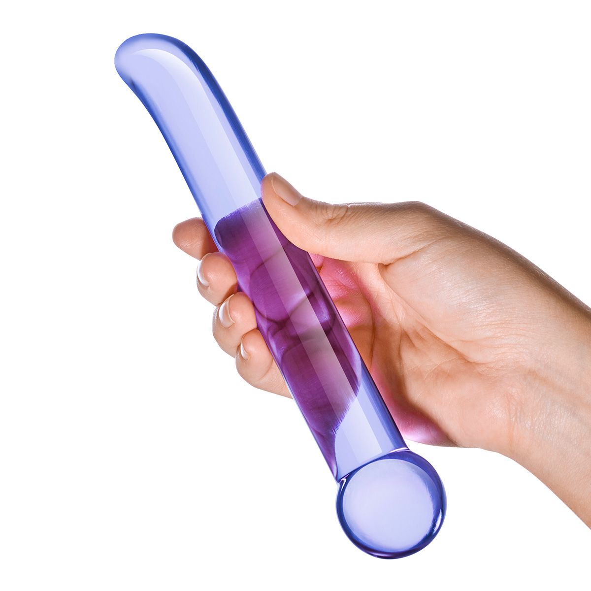 Гладкий стеклянный стимулятор G-Spot Tickler - 17 см.