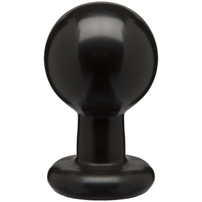 Круглая черная анальная пробка Classic Round Butt Plugs Large - 12,1 см.
