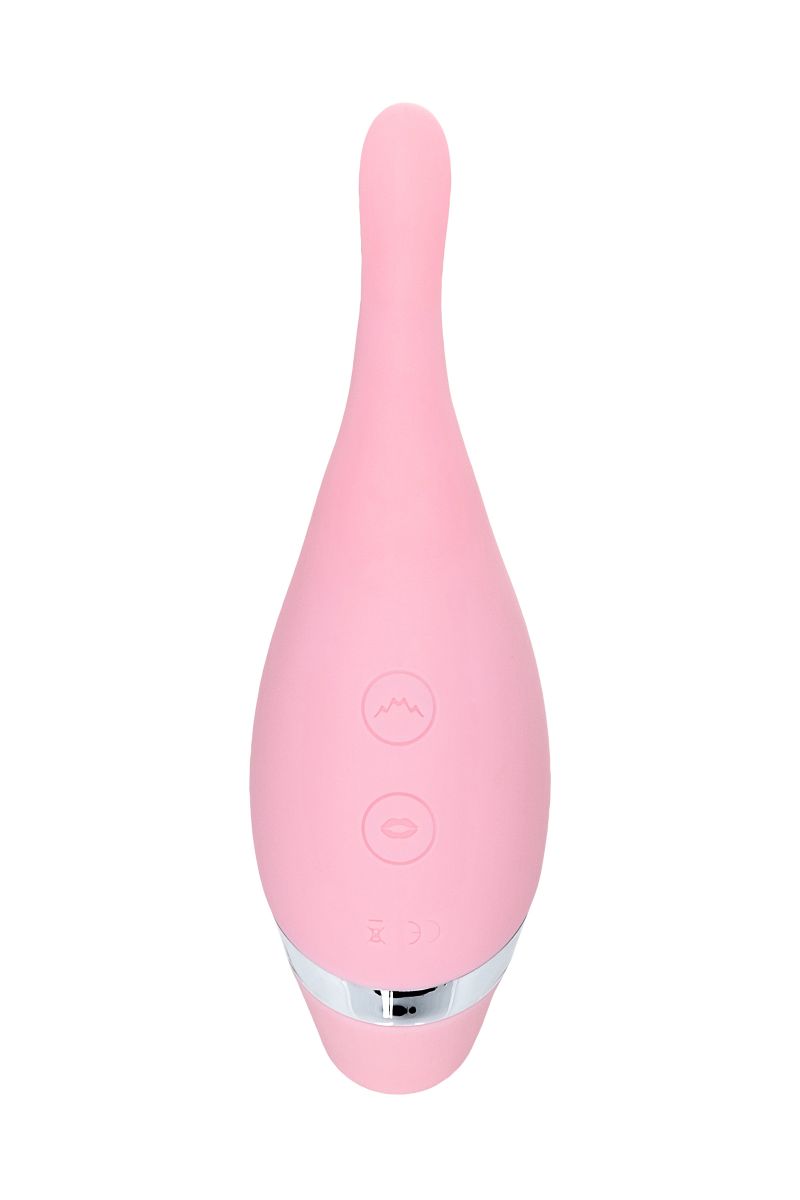 Розовый многофункциональный стимулятор Dahlia - 14 см.