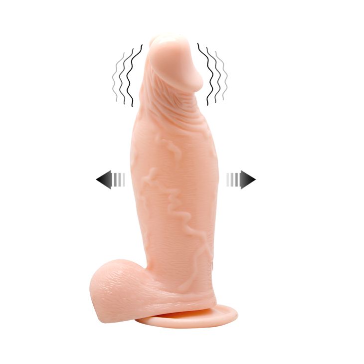 Телесный расширяющийся вибратор Inflatable - 19,3 см.