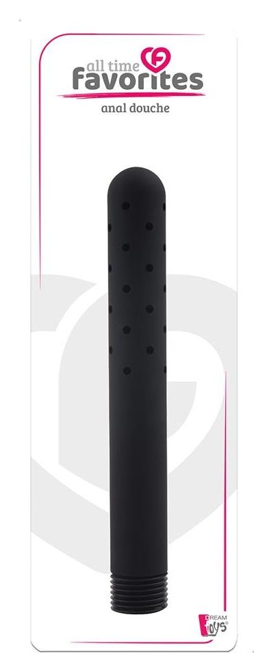 Черная насадка для анального душа ANAL DOUCHE - 15 см.