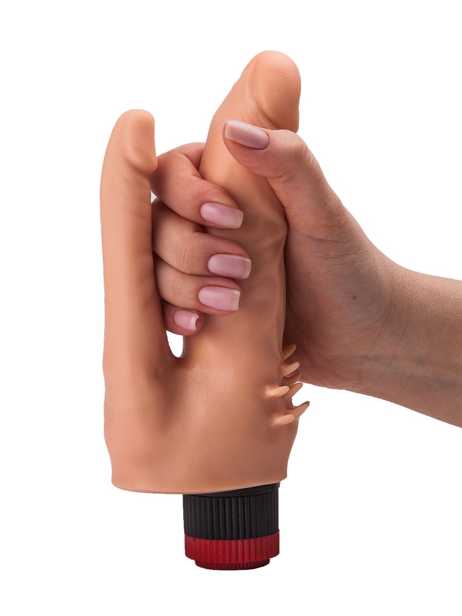 Анально-вагинальный вибромассажёр с шипами для массажа клитора - 20,5 см.