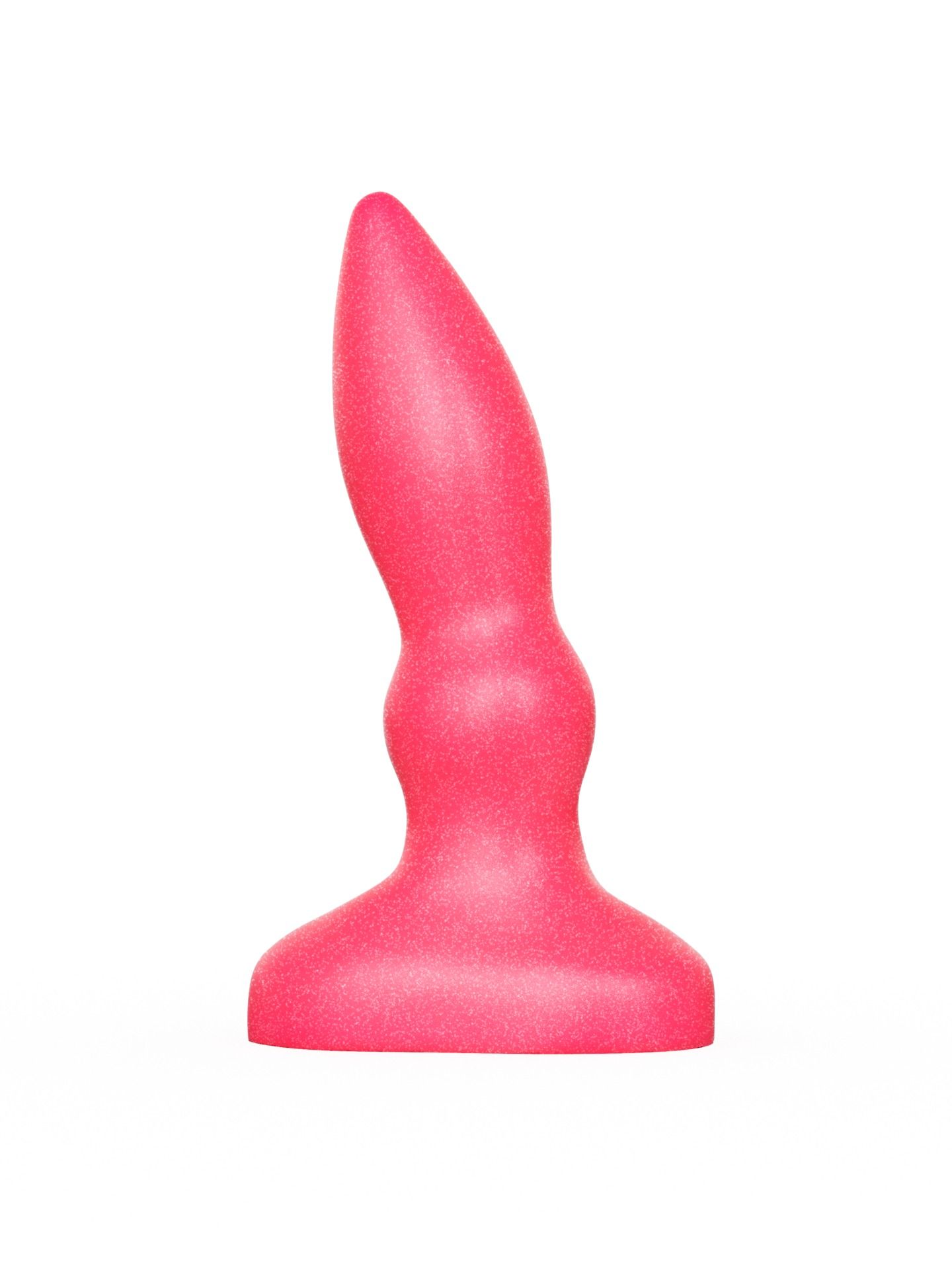 Розовая гелевая пробочка с каплевидным кончиком - 10 см.