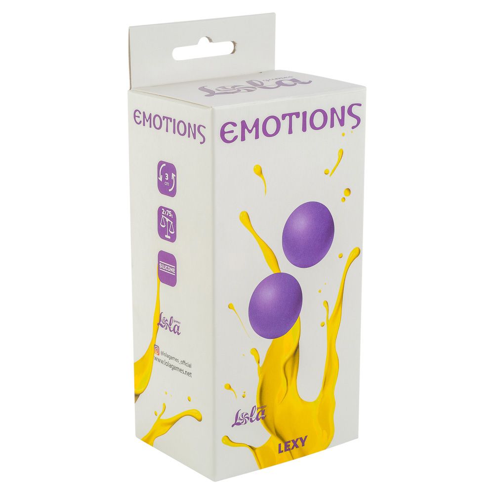 Фиолетовые вагинальные шарики без сцепки Emotions Lexy Large