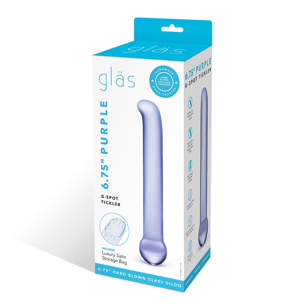Гладкий стеклянный стимулятор G-Spot Tickler - 17 см.