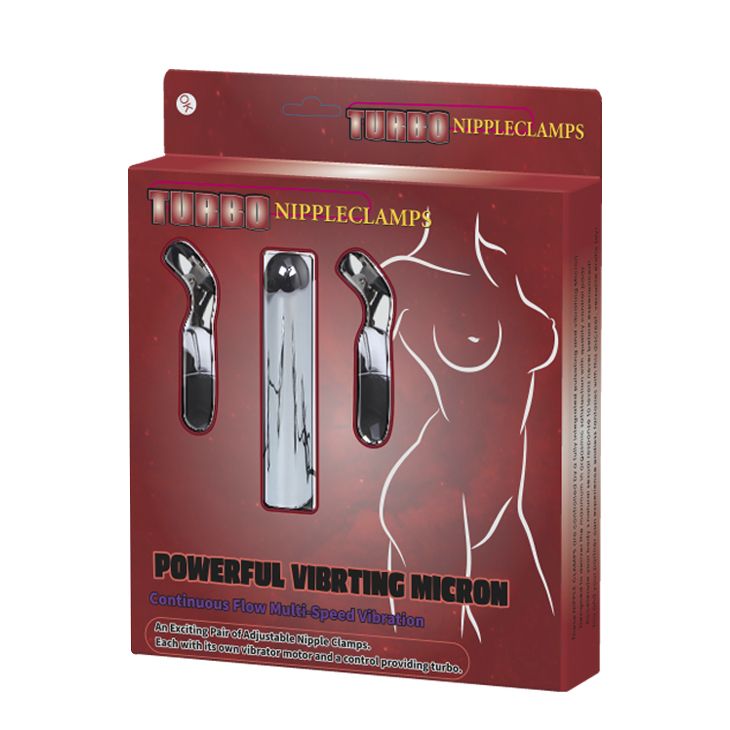 Набор из вибратора и вибростимуляторов для груди Turbo NippleClamps