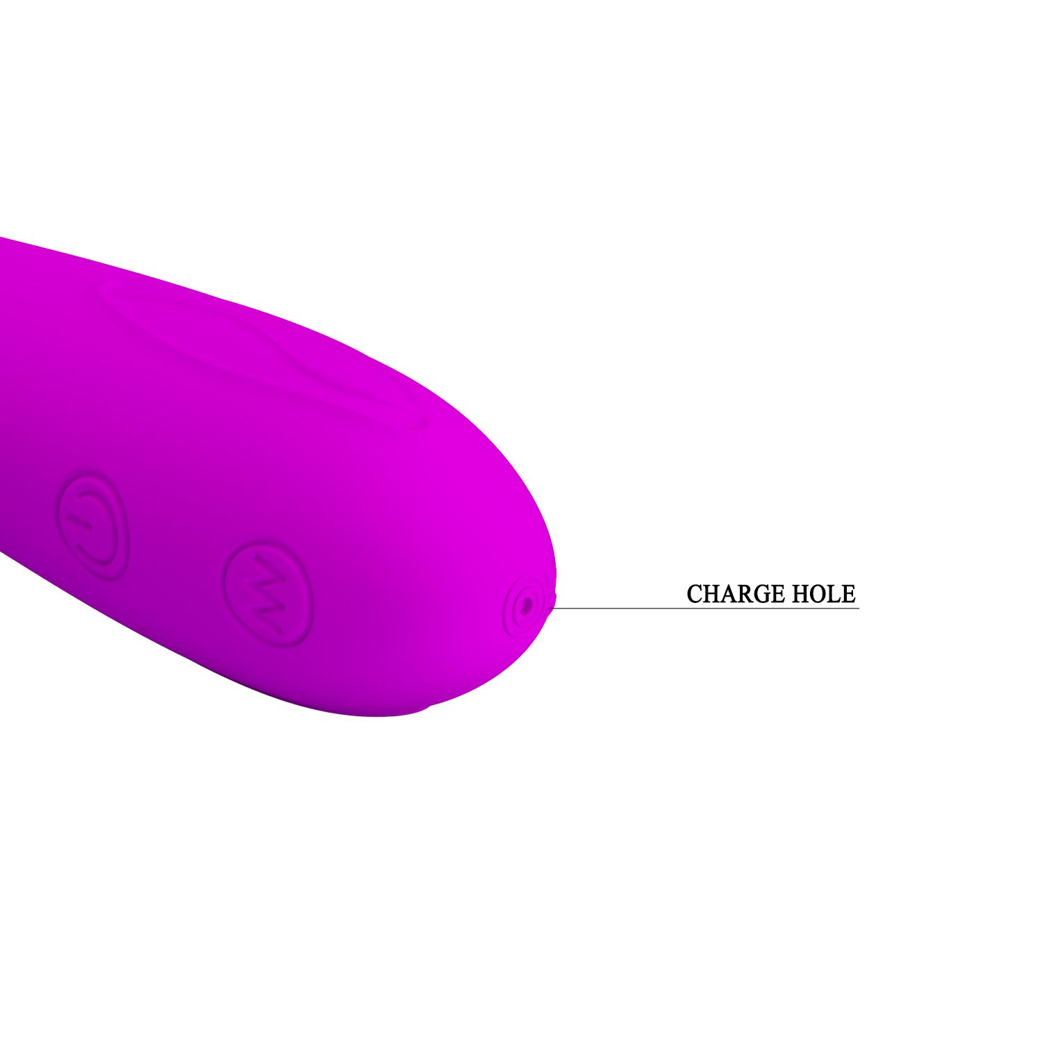 Лиловый изогнутый вибратор Tony - 16 см.