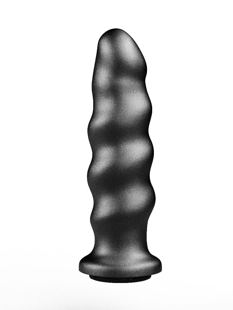 Черная насадка на трусики харнесс Platinum - 16,9 см.