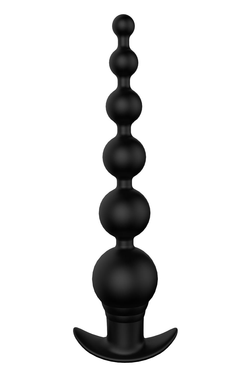 Черный анальный вибромассажер Remote Graduating Beads - 20,7 см.