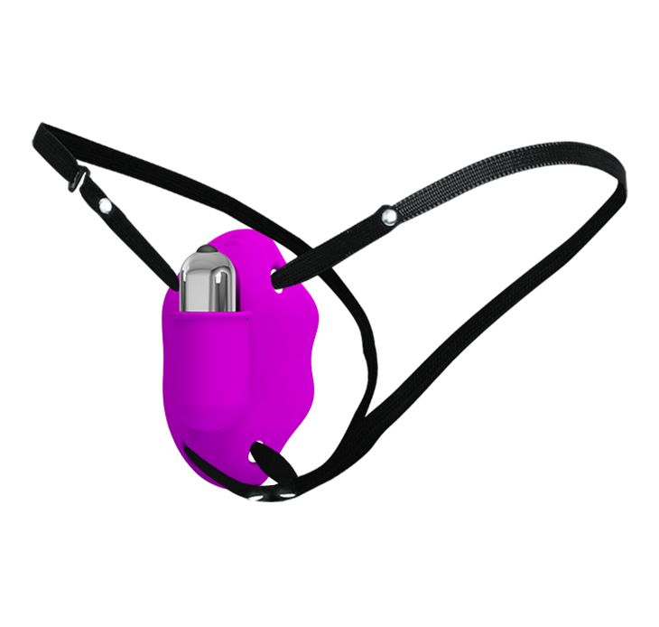 Лиловый вибростимулятор для клитора Love Rider на ремешках