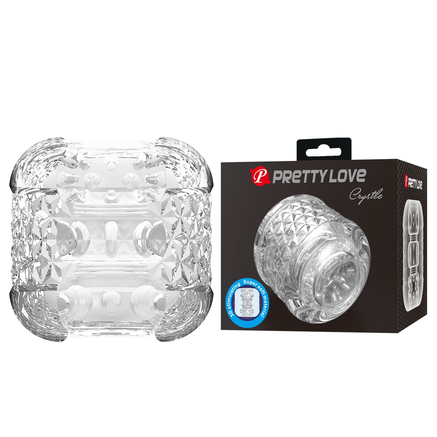 Прозрачный сквозной мастурбатор Crystle
