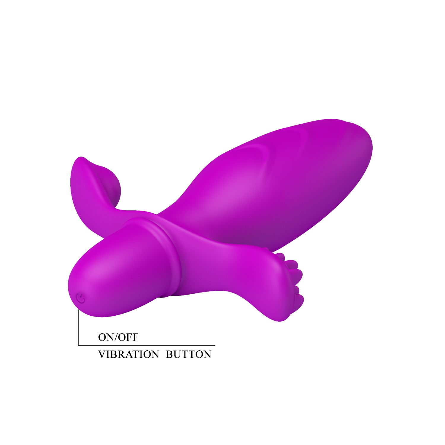 Лиловая анальная пробка с вибрацией Fitch - 13,3 см.