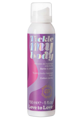 Массажная хрустящая пенка Tickle My Body Cotton Candy с ароматом сладкой ваты - 150 мл.
