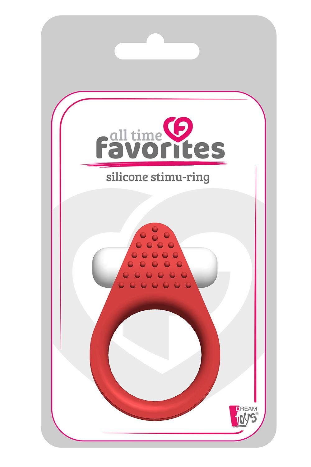Красное эрекционное кольцо Silicone Stimu-Ring