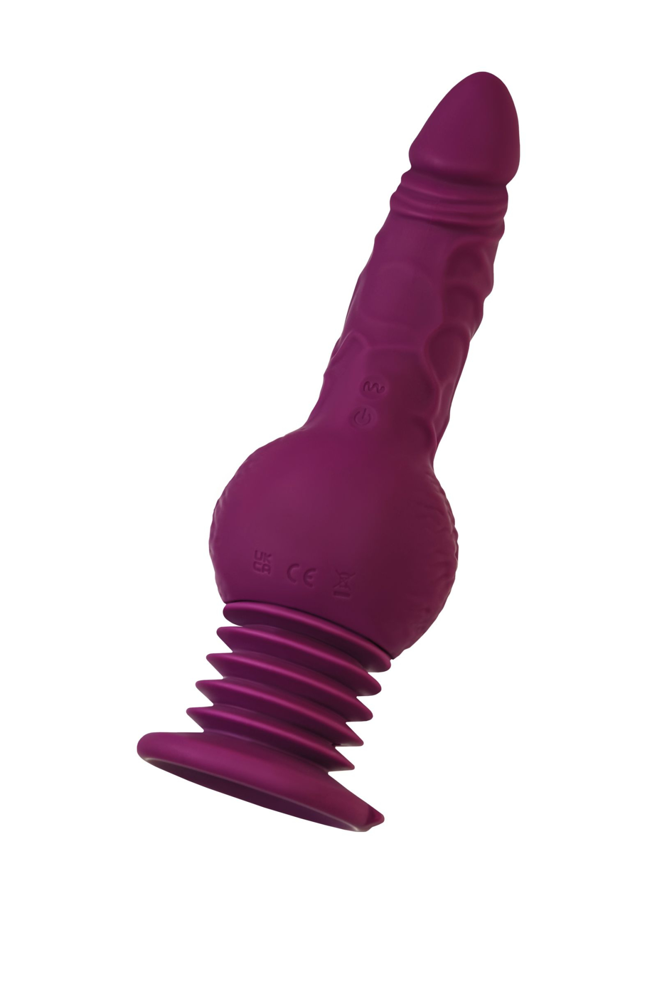 Фиолетовая мини-машина для секса Striker с пультом ДУ - 23,5 см.