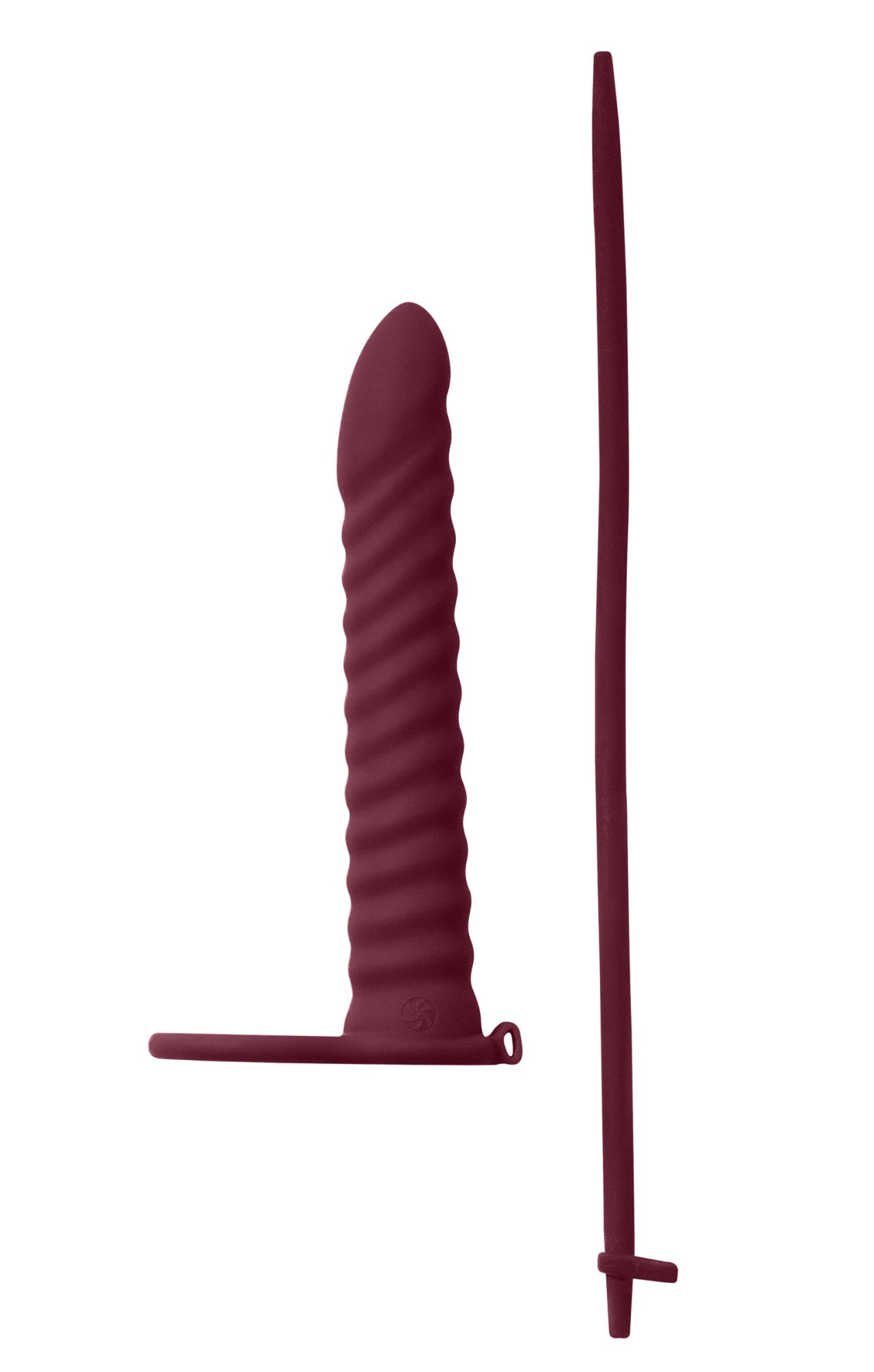 Бордовая вибронасадка для двойного проникновения Rori - 17 см.